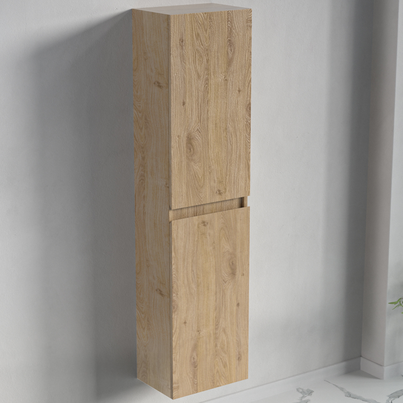 Badmöbel-Set AVALON 80 cm - Mit Hochschrank - Helles Eichenholz