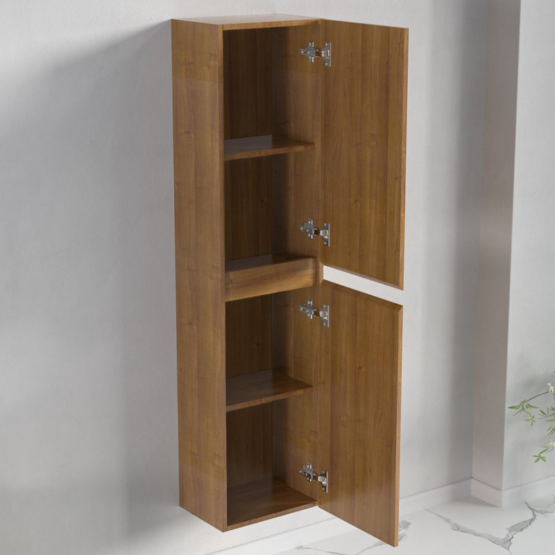 Badmöbel-Set AVALON 100 cm - Mit Hochschrank - Warmes Eichenholz